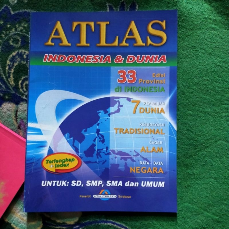 ORIGINAL BUKU PETA ATLAS TEMATIK 33 PROVINSI DI INDONESIA UNTUK SD SMP SMA DAN UMUM