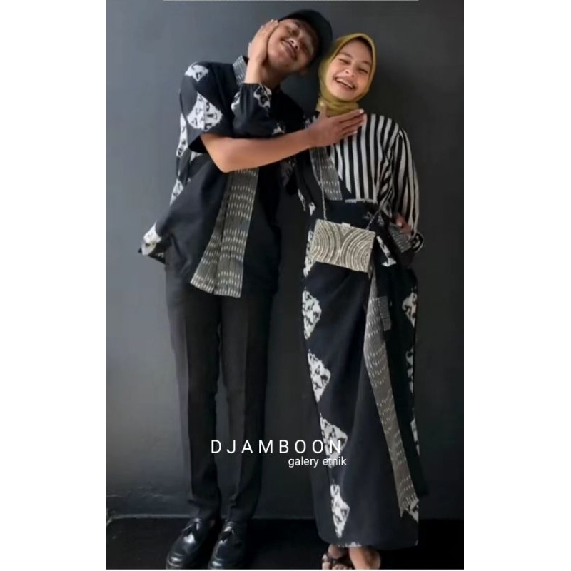 set couple baju tenun etnik- baju kondangan