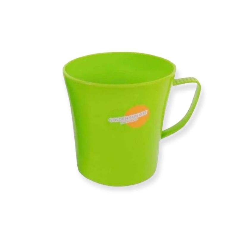 CANGKIR GOLDEN - Gelas Plastik Gagang / Gelas Kopi / Sovenir Gelas Mug