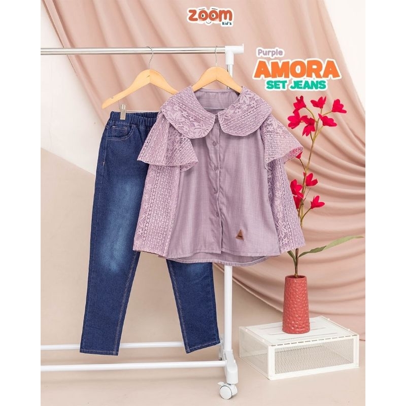 Amora set jeans by zoom .id setelan atasan dan jeans anak