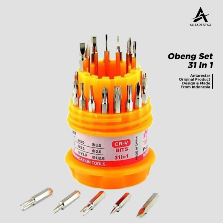 Obeng Set 31 in 1 Multifungsi Serbaguna Untuk HP, laptop, PC, Android, DVD