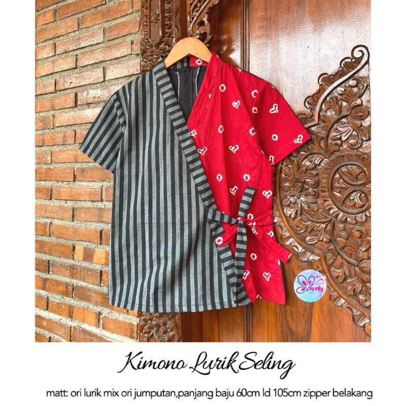 KIMONO BLOUSE LURIK SELING JUMPUTAN | KIMONO BATIK BLOUSE
