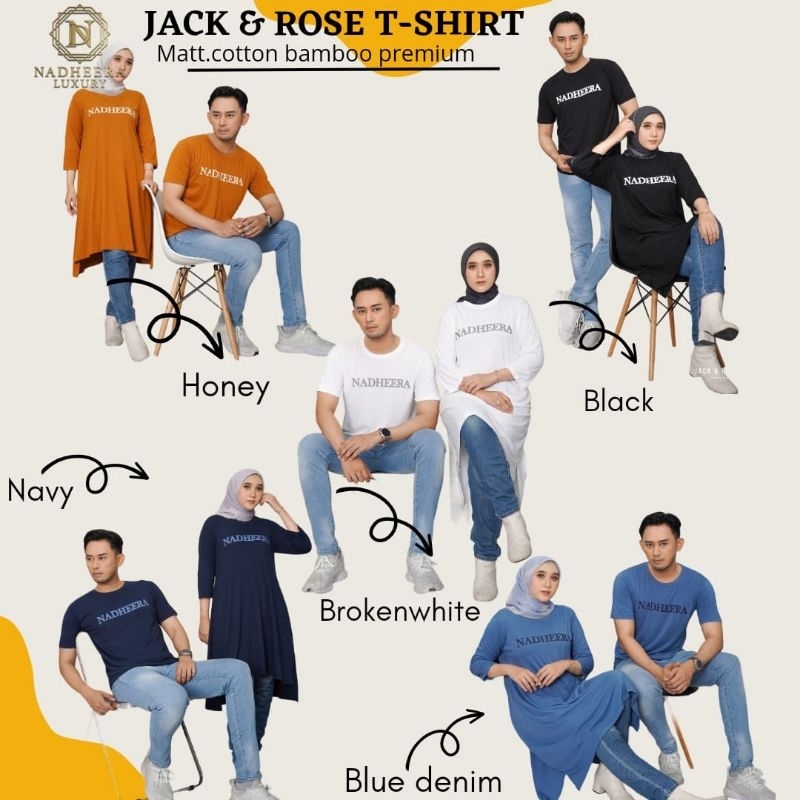 Jack & Rose T-shirt Nadheera Kaos Couple Nadheera