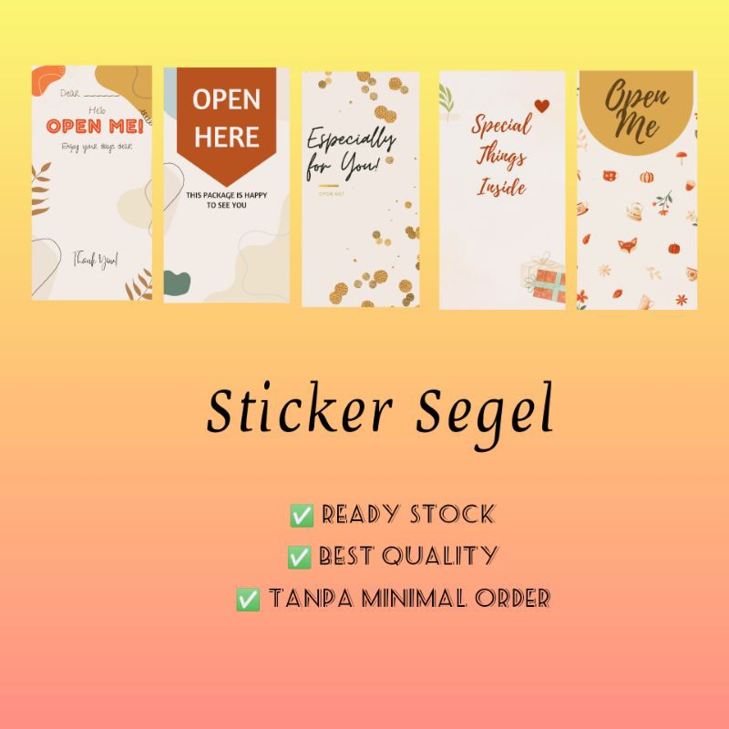 

Sticker/stiker segel/seal box kotak kado hampers bisa 1pc