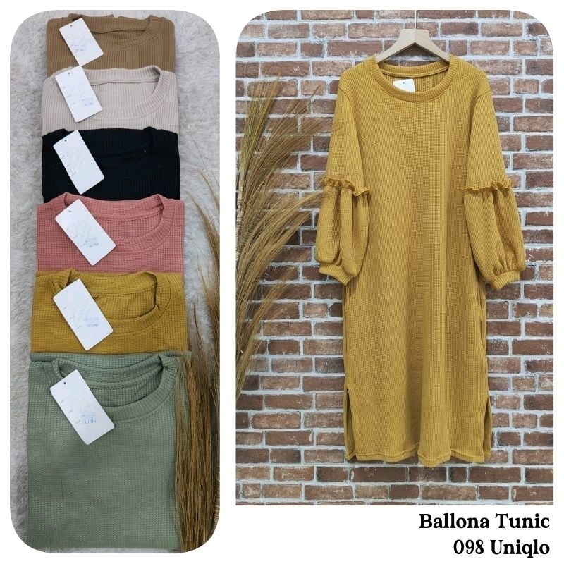 Tunik Ballona Uniqlo 098 Ori Clarke | Baju Atasan Tunik Rajut Premium Murah | Baju Tunik Rajut Tebal