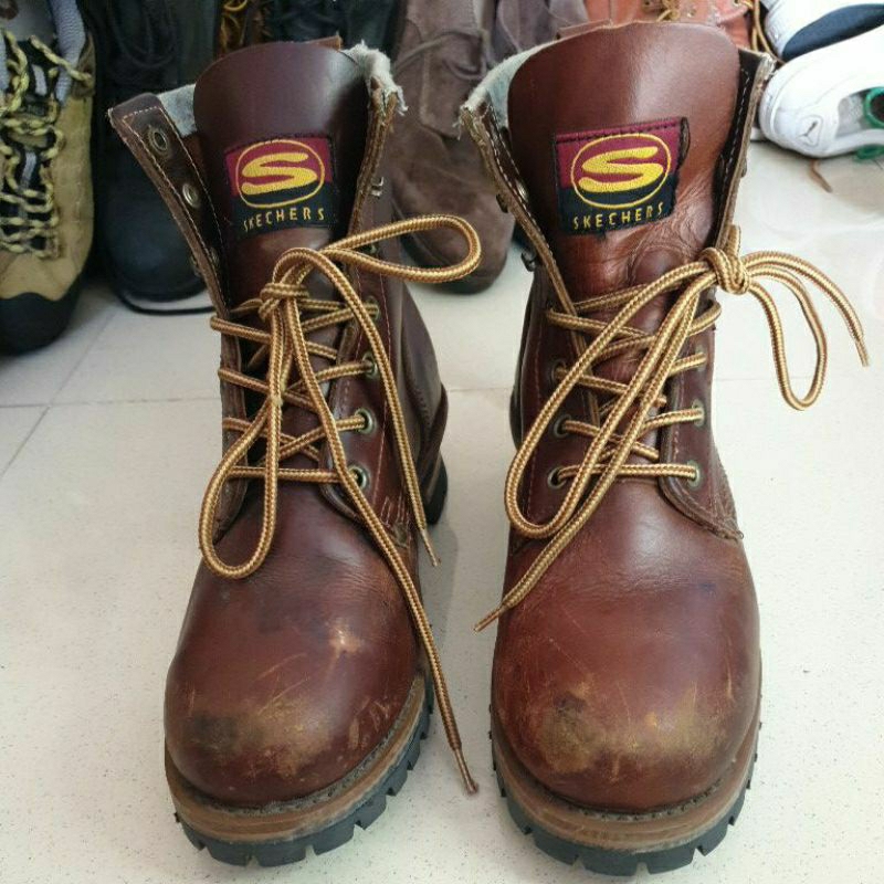 sepatu boots skechers kulit original