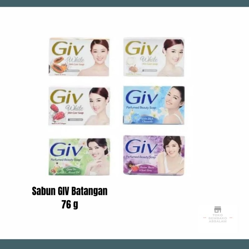 Sabun GIV Batangan 76gr / Sabun Mandi GIV Batang satuan / Giv sabun mandi