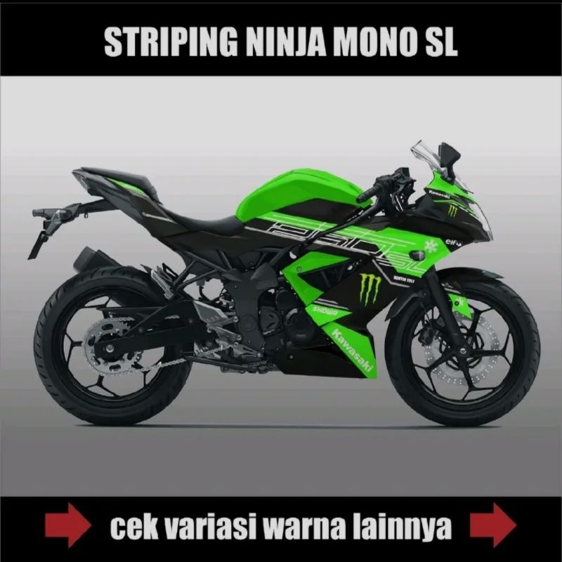 Sticker Decal Striping Ninja 250 Mono Sl / Kawasaki Ninja Mono Sl 250
