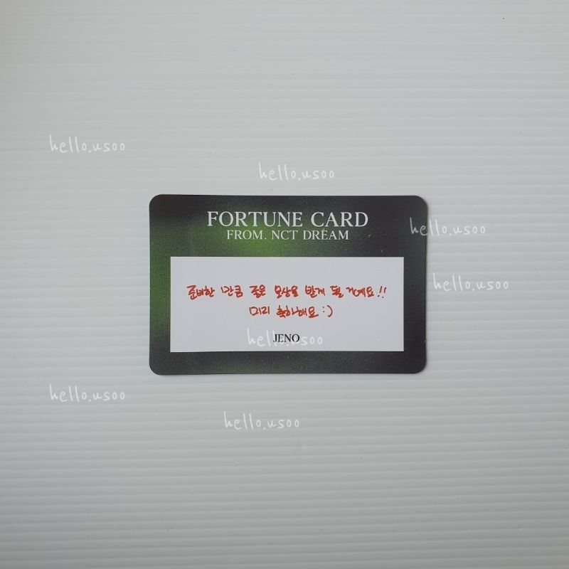 NCT DREAM - Jeno The Dream Show TDS Fortune Scratch