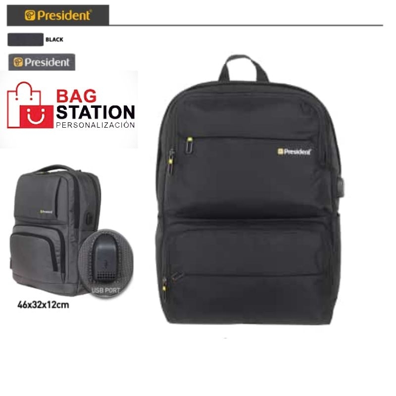 BACKPACK PRESIDENT USB ORIGINAL TAS RANSEL LAPTOP TAS KULIAH TAS KERJA TAS SEKOLAH TAS TRAVEL