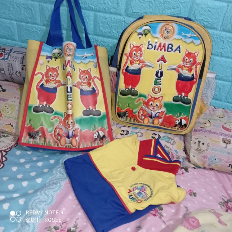 kaos bimba aiueo dan tas Preloved