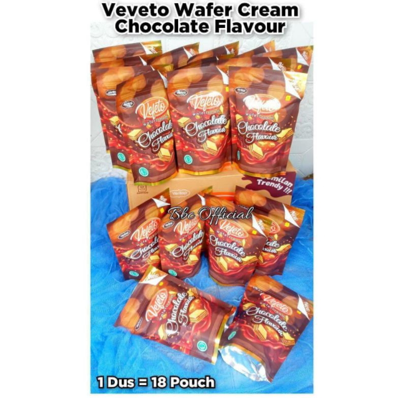 

VEFETO WAFER CREAM CHOCOLATE VERITOP (1DUS =18 PCS X 80 Gram)