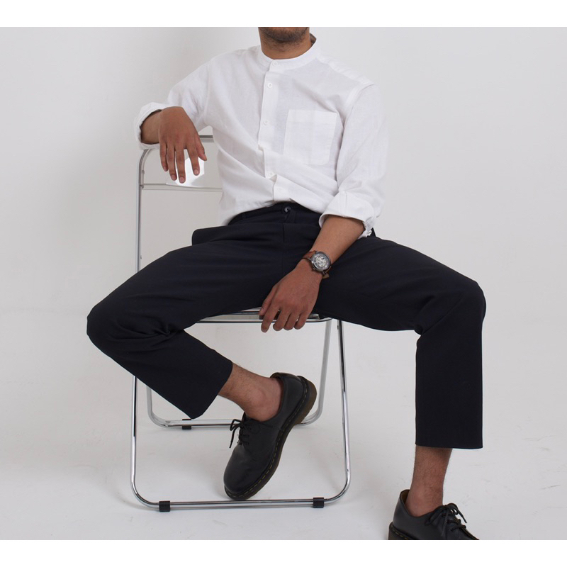 PPULI LINEN SHIRT WHITE (Kemeja Putih Linen Pria)