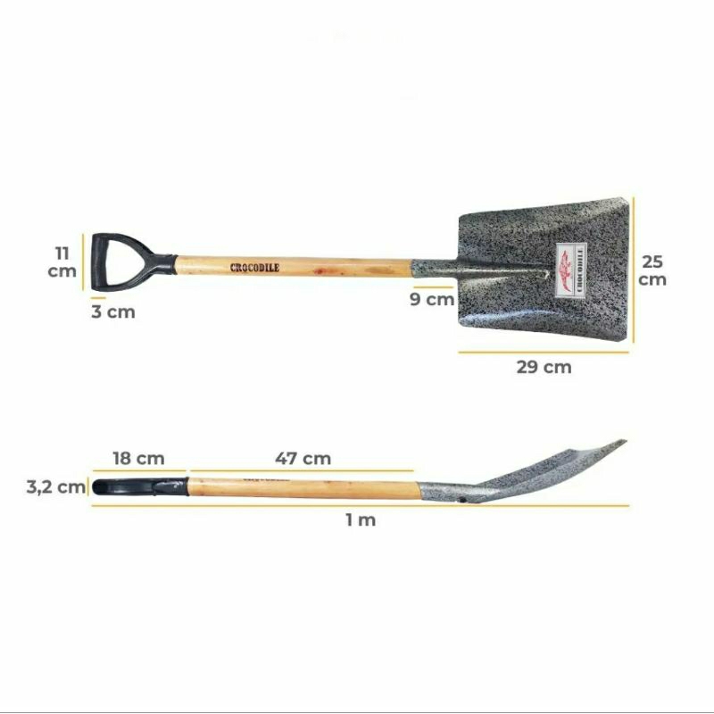 SEKOP PROYEK BANGUNAN UKURAN BESAR √ SEKOP PASIR TANAH CAP BUAYA CROCODILE