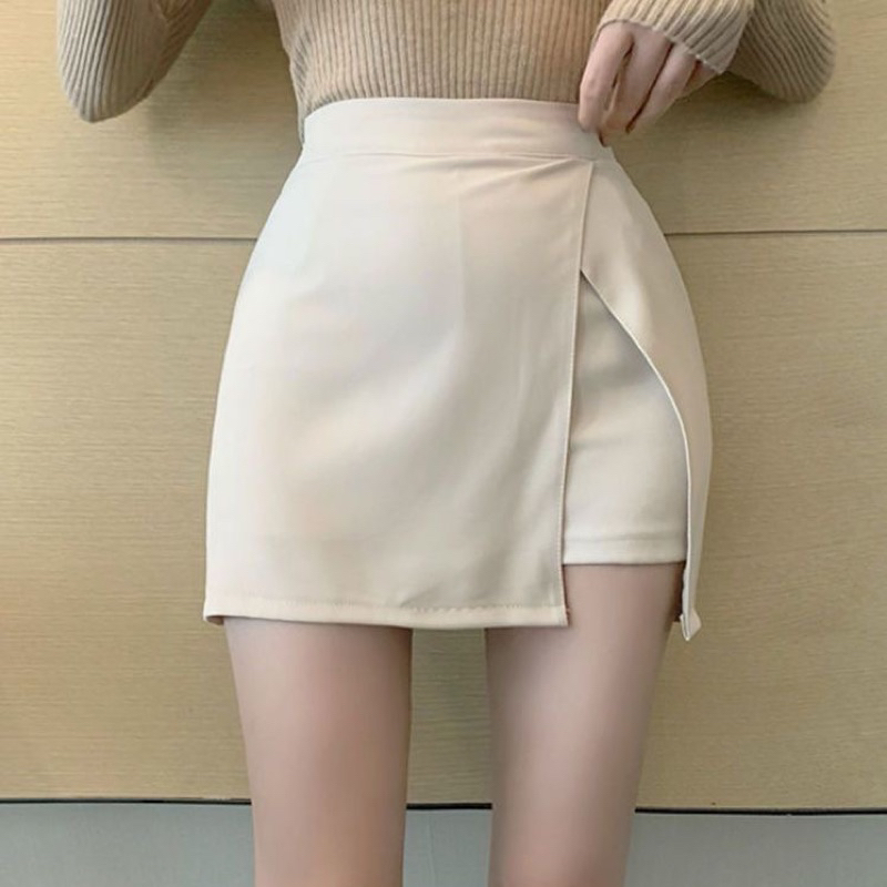 (S-XXL) NEW celana rok skort highwaist evellyne koreantyle belah samping 1500S