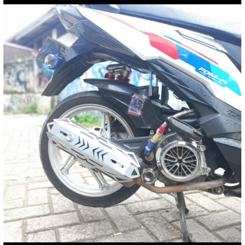 Cover tutup knalpot model robot Silver beat scoopy vario mio genio