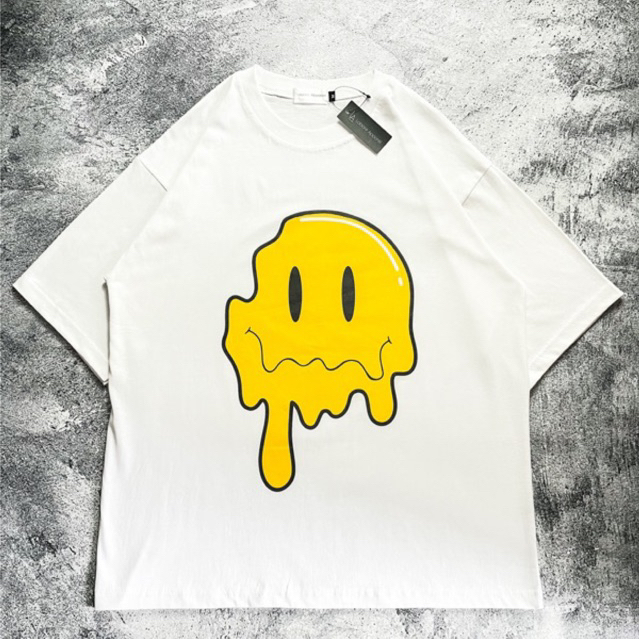 BAJU KAOS OVERSIZED / OVERSIZE T-SHIRT / KAOS DISTRO OVERSIZED ''WHITE SMILE''