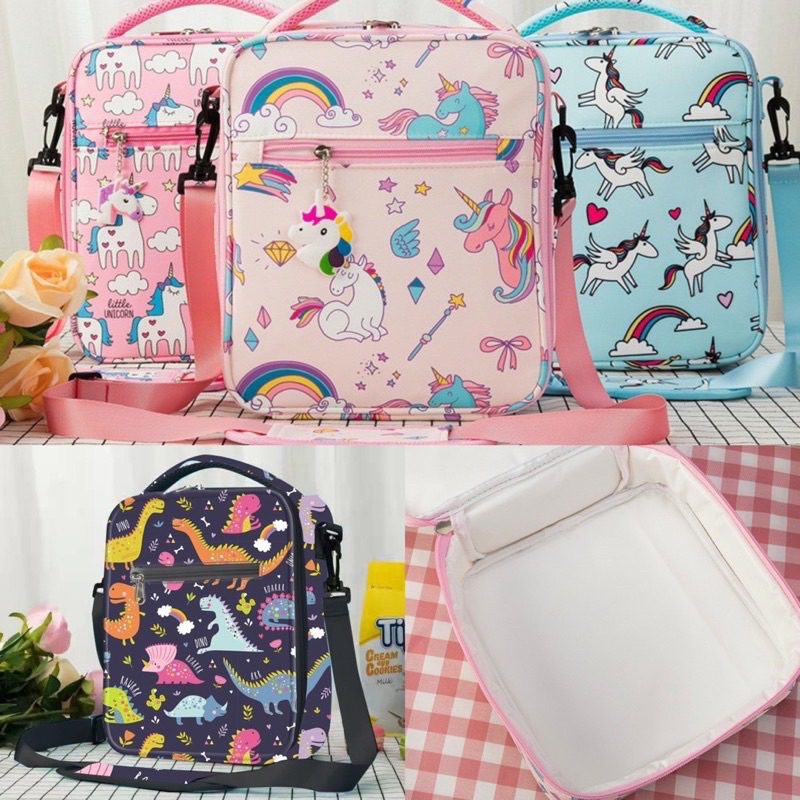 isolated lunch bag bento box bag tas bekal anak tahan panas