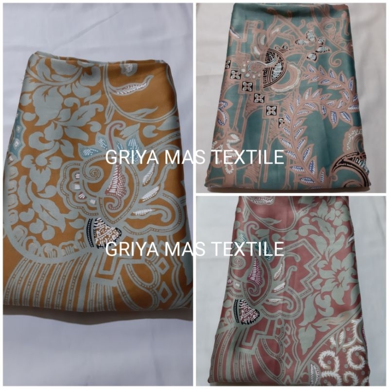 Kain Batik Sutra Halus | Bahan semi sutra untuk gamis setelan bawahan rok kebaya kemeja motif cantik