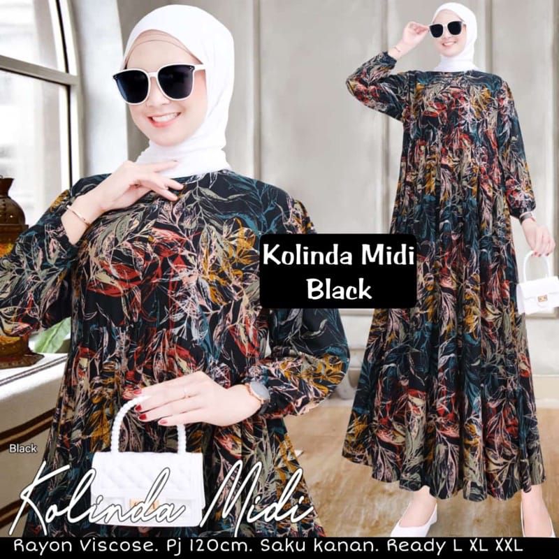 MIDI dress gamis Kolinda kalana