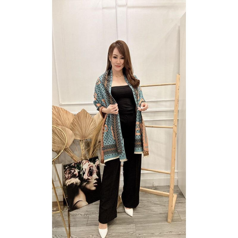 SYAL PREMIUM KOTAK-KOTAK MOTIF JENDELA