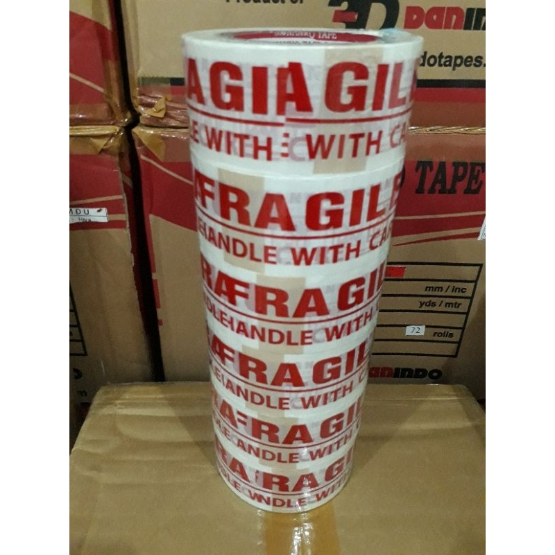 

Lakban Fragile 2 Inch Nanko 48mm x 90Yard Per 1 pcs