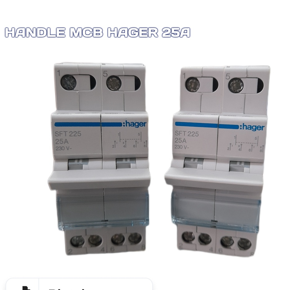 HANDLE MCB/SAKLAR MCB 2 PHASE HAGER 25A