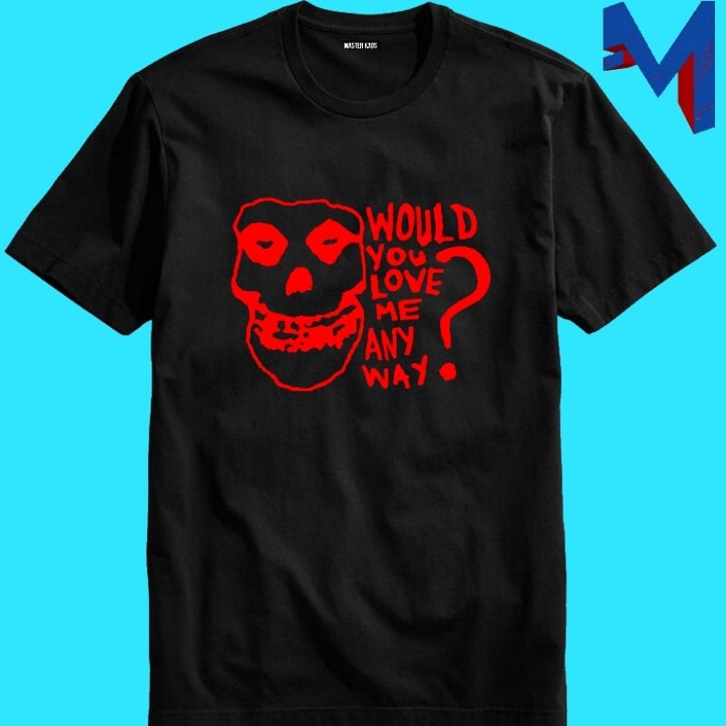 Kaos Baju Tshirt Pria Laki Cowok Cewek Perempuan Unisex Band Misfits Misfit Dead Alive Evillive II S