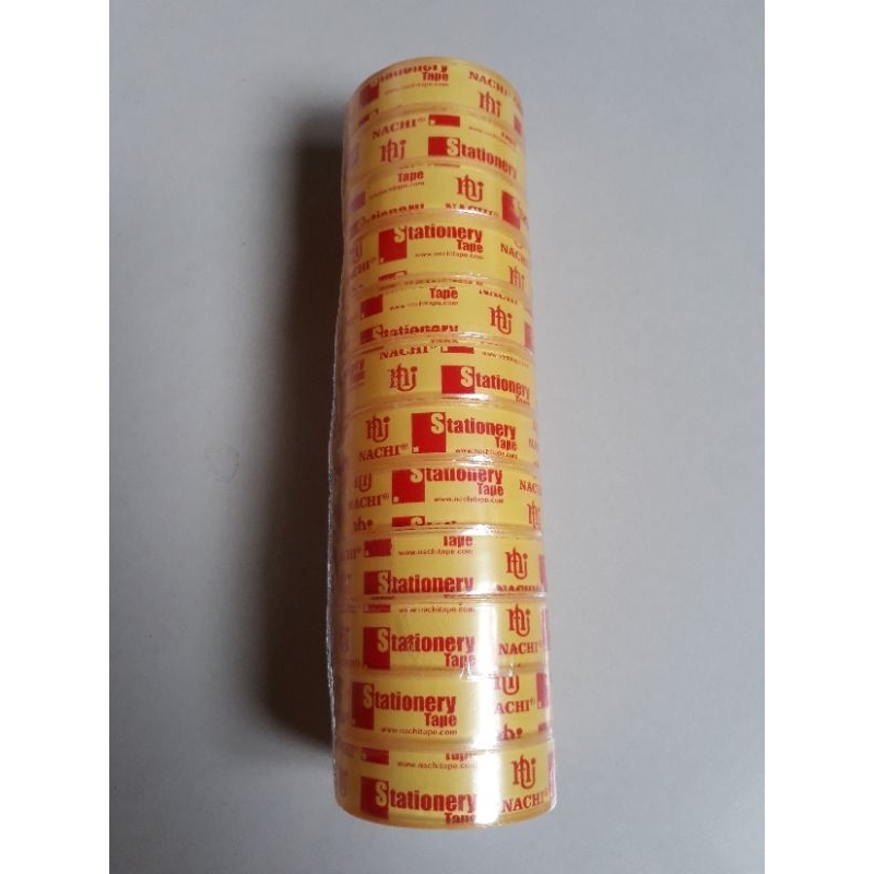 

Isolasi Bening Tipis Nachi / Stationery Tape 1/2 inch x 10 yard ( 1 Slop : 12pcs )