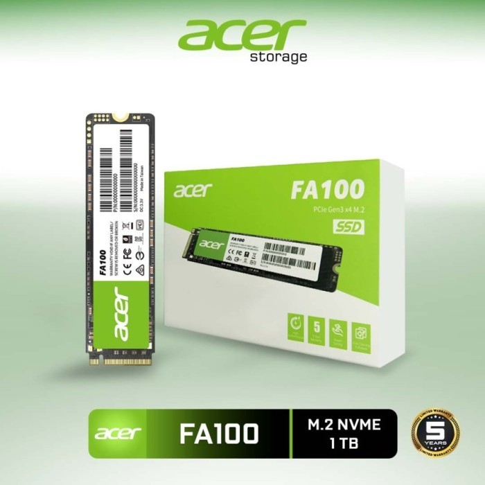 SSD ACER FA100 M2 NVME 2280 1TB GARANSI RESMI 5 TAHUN