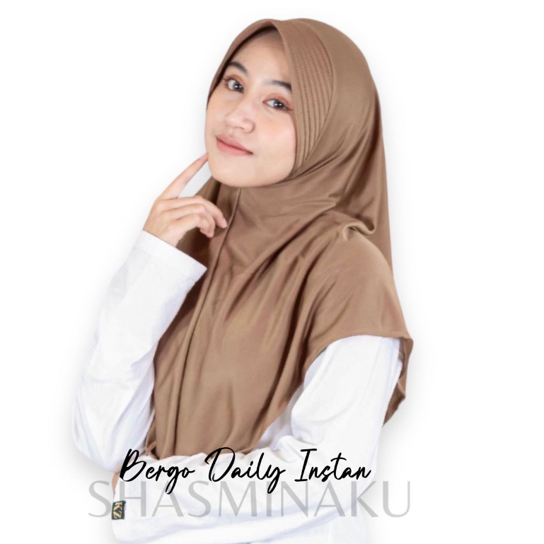 SHASMINAKU - Bergo Hamidah Zahra Daily Instan Jersey Premium By Shasminaku | Bergo Jersey Hamidah | Jilbab Menutup Dada