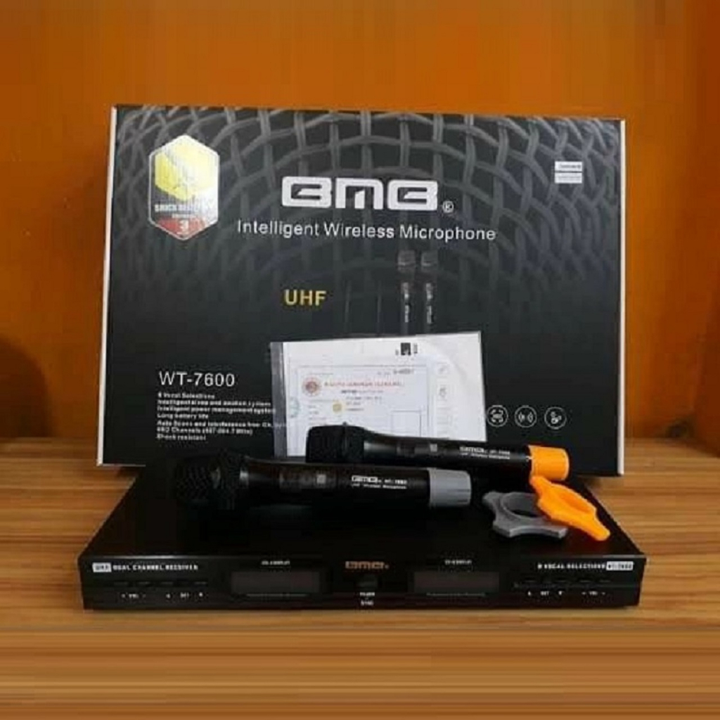 MIC WIRELESS BMB WT 7600 MICROPHONE BMB WT7600 ORIGINAL GARANSI RESMI