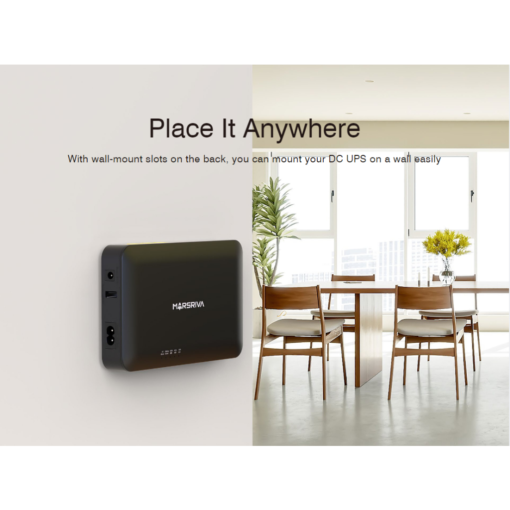 Marsriva KP1 Plus/KP1 EC Smart UPS mini DC  5v,9v,12v POWER BACKUP ROUTER WIFI