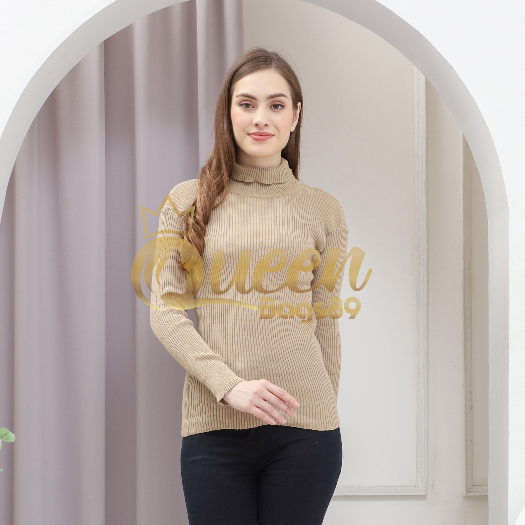 Queenbags89 baju outfit cewek baju atasan wanita baju Rajut DAISY Turtleneck