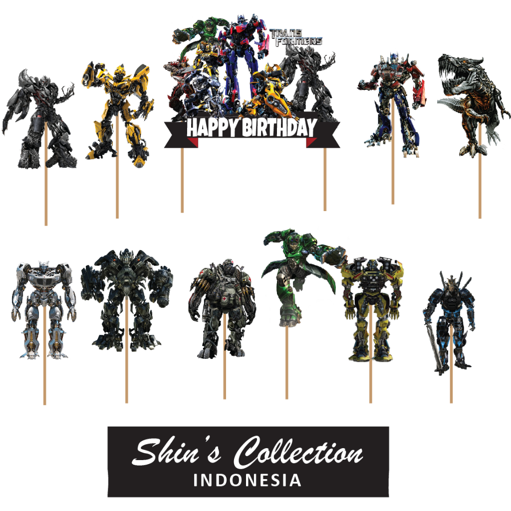 Cake topper transformer Transformers The Movie set