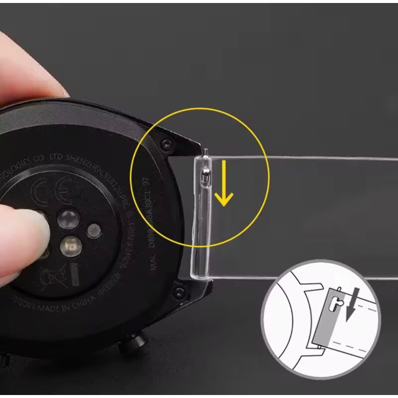 Quick Release Strap Tali Silicone transparan Bening jam 20mm Samsung Galaxy watch 3 4 41mm 42mm Active 1 2 40mm 44mm Huawei Gt 2 3 42mm Haylou ls02 rs4  Garmin Venu sq