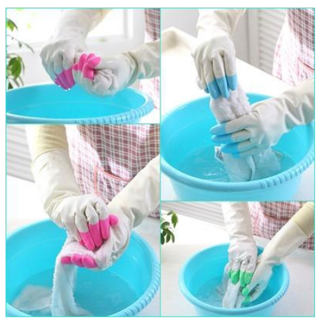 SARUNG TANGAN CUCI PIRING ANTI AIR SILIKON /SARUNG TANGAN CUCI PIRING KARET/RUBBER GLOVE | FADHILAH SHOP BJB