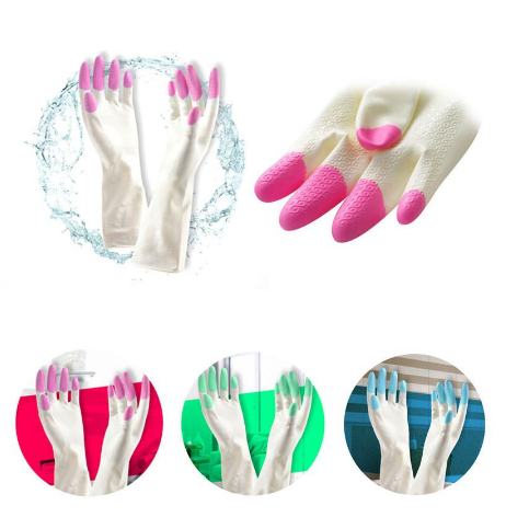 SARUNG TANGAN CUCI PIRING ANTI AIR SILIKON /SARUNG TANGAN CUCI PIRING KARET/RUBBER GLOVE | FADHILAH SHOP BJB