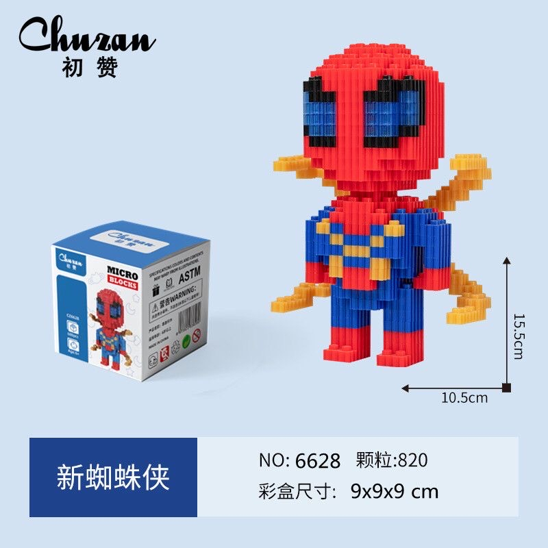 Mainan Nano Block City DIY Brick Mini Superhero Avengers Plane Mainan Balok susun