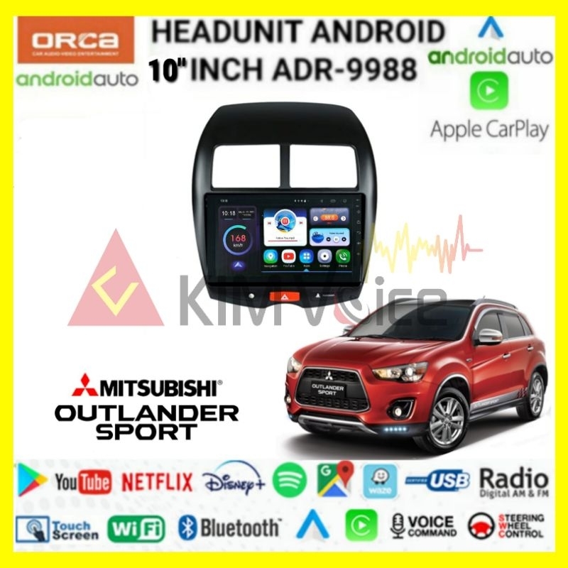 Head unit Android Orca 10 inch OEM Outlander Sport 2012-2018