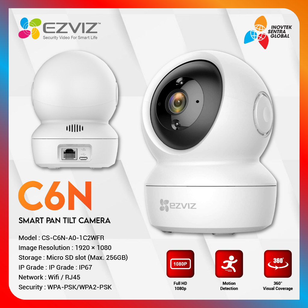 EZVIZ C6N 1080P 2MP / 4MP Dome Smart Wireless IP Camera CCTV GARANSI RESMI