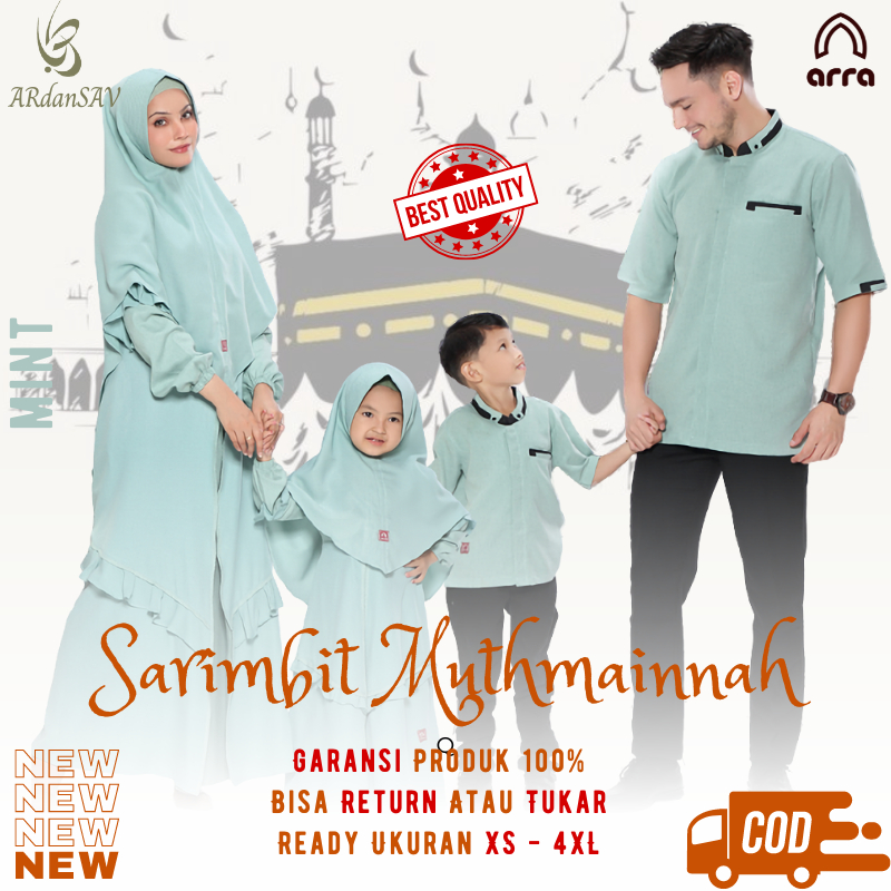 Sarimbit 2024 Terbaru Gamis Couple Pasangan Baju Couple Keluarga Gamis Jumbo ld120 ld 130 Lebaran 20