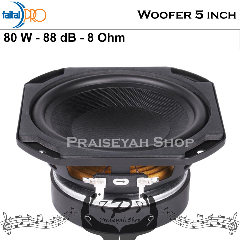 Faital Woofer Speaker Komponen 5 inch 5FE100 8 ohm