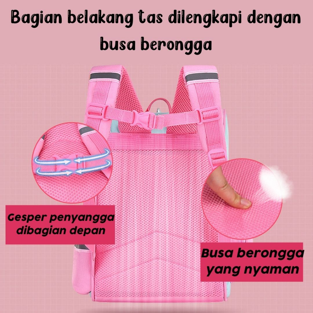 [MTOYS] Tas Ransel Sekolahan Motif Lucu Warna Cerah Buat SD Kualitas Import Premium -M0222