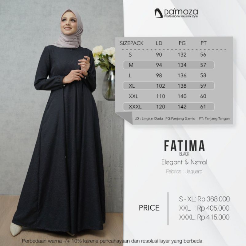 DAMOZA GAMIS DEWASA FATIMA NEW GAMIS HITAM GAMIS PUTIH GAMIS LEBARAN TERBARU