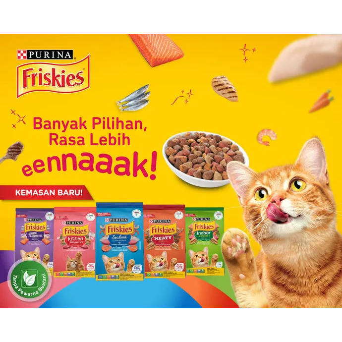 FRISKIES Dry Cat Food FRESH PACK 1.1kg All Varian - Makanan Kering Kucing 1.1kg