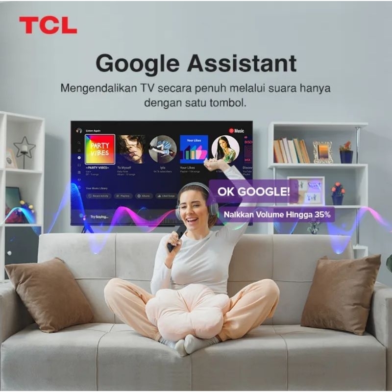 Smart Android Google TV TCL 50A28 50&quot; 4K UHD New Garansi Resmi (MEDAN/LUAR KOTA)