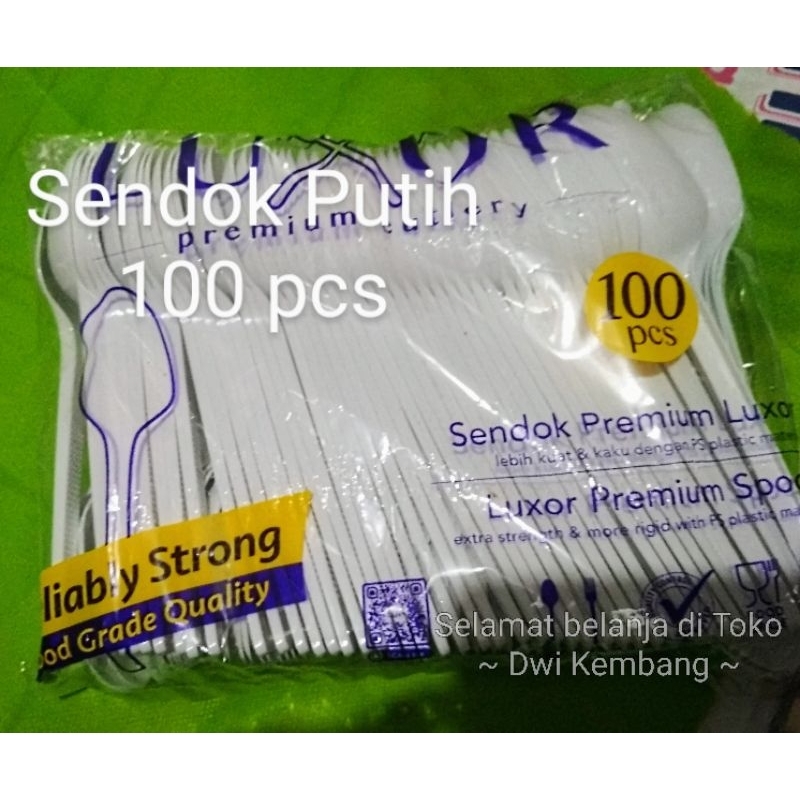 Sendok premium luxor putih isi 100 pcs