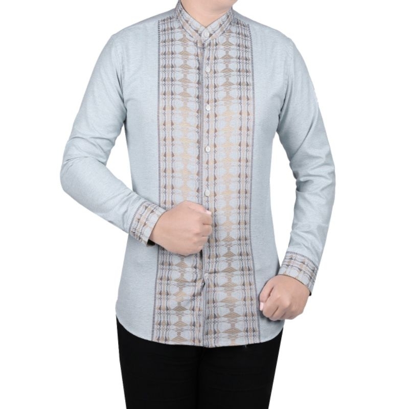 Colin Dion Kemeja Koko Slimfit Pria Lengan Panjang / Baju Muslim