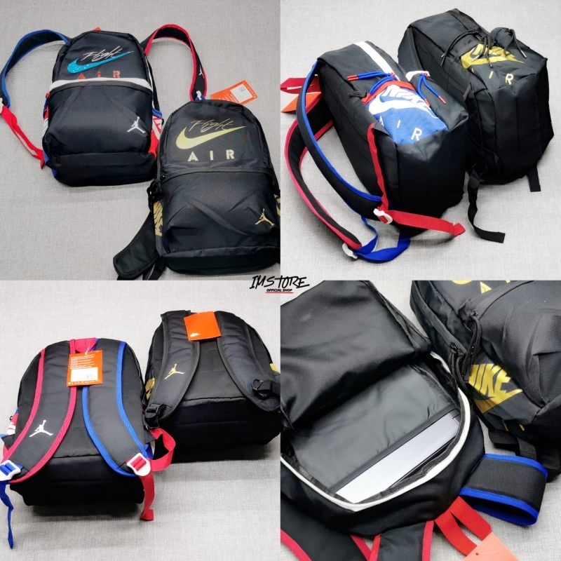 Ransel Flight Backpack Multi Color &amp; black Gold